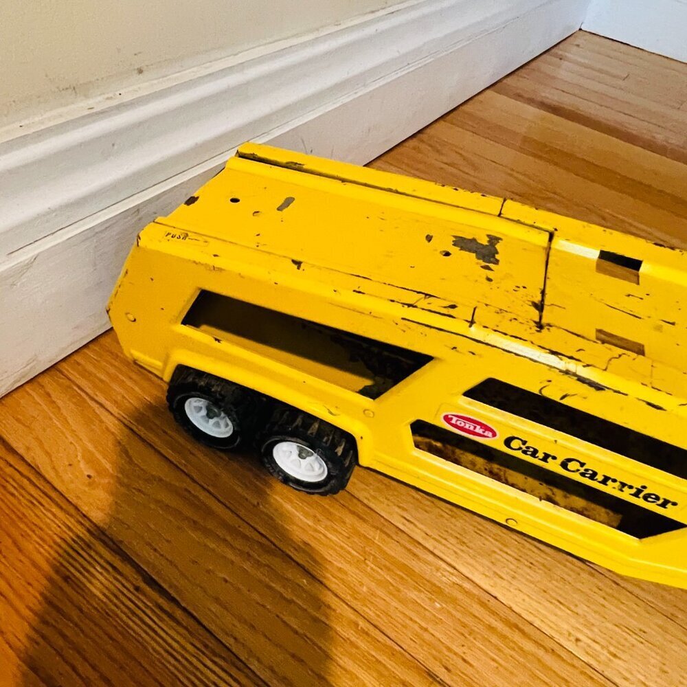 Vintage 1970's Mighty Tonka Pressed Steel 34" Car Carrier Transporter #3991 - Picture 8 of 16